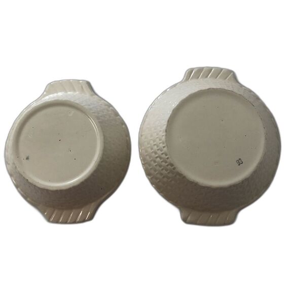 PoppyTrail Metlox Sculptured Daisy Set Of 2 Serving Bowls - Picture 3 of 9